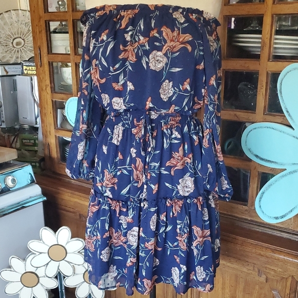 Floral Off-Shoulder Dress - Picture 1 of 8